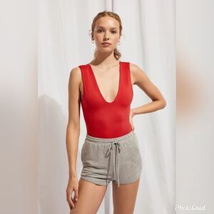 Free People Red Bodysuit